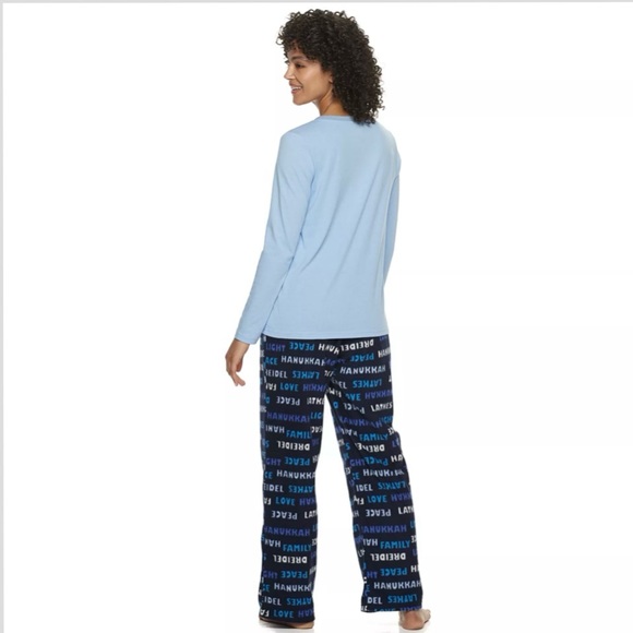 “Jammies for Families” Hanukkah pj set,knit top/fleece bottoms-adult size M-NEW - Picture 2 of 14